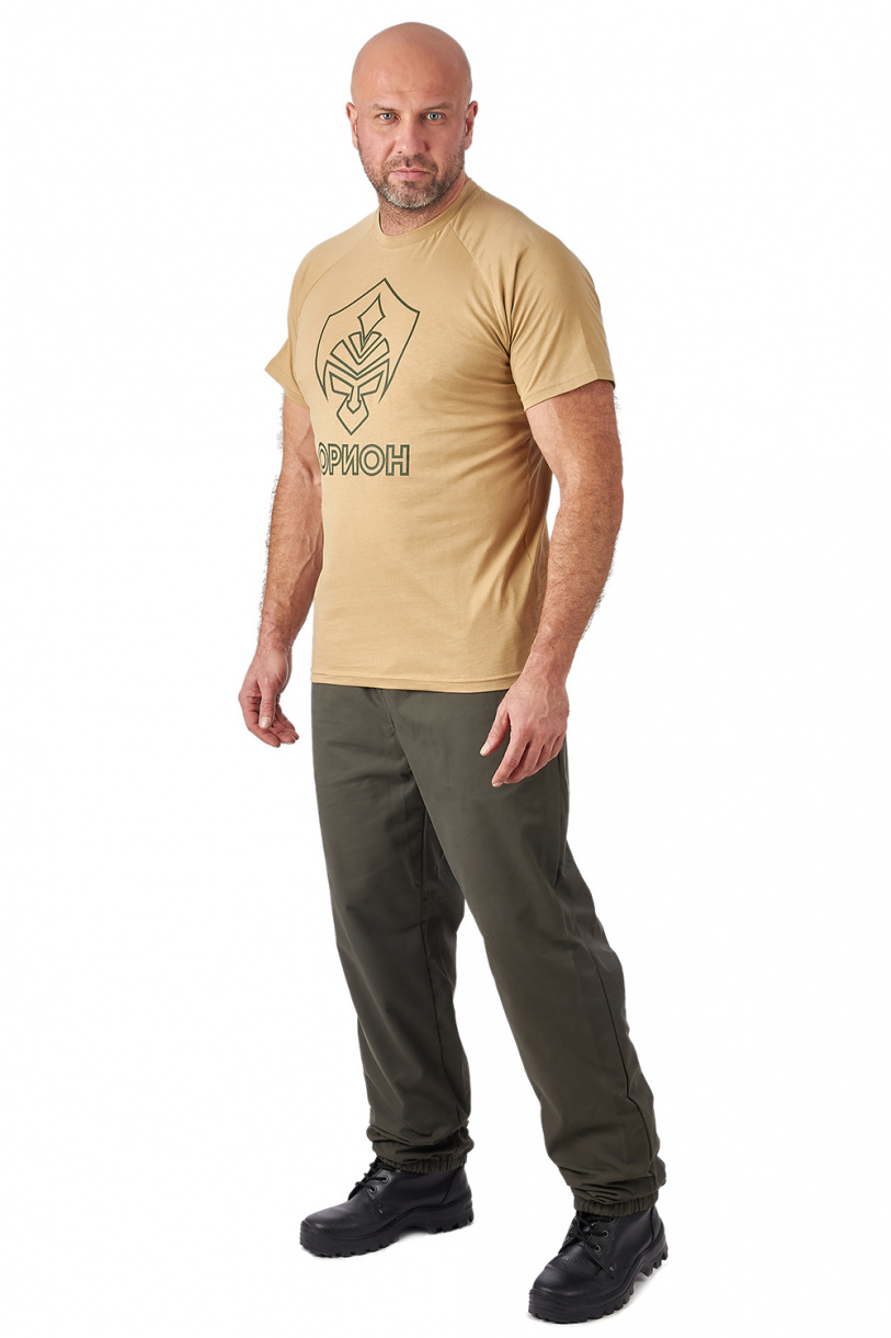 Футболка Орион Logo T-Shirt (Лого) (хлопок, бежевый) OTS-02BG